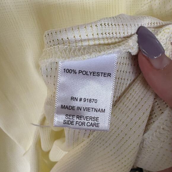 Tournament Collection Pastel Butter Yellow Performance Tennis Pickleball Top XL - Picture 5 of 6